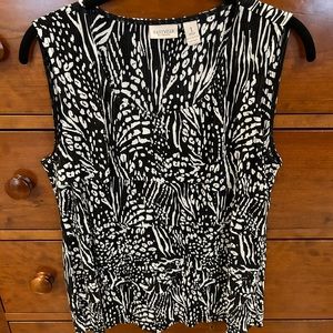Black/white tank Chico’s Easywear size 1